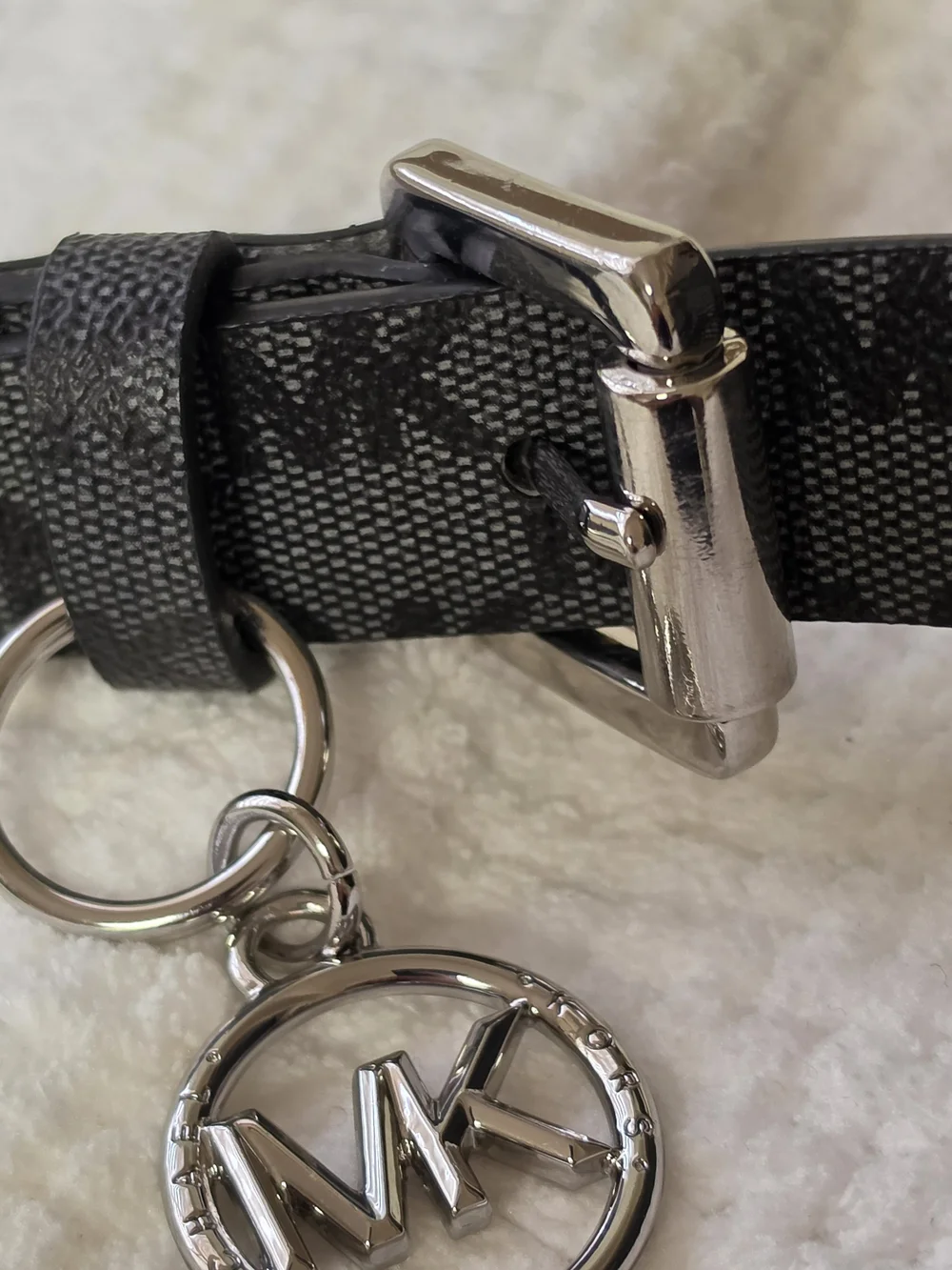 ✨ Michael Kors Signature MK Logo Belt Bag / Fanny Pack - Black/Grey Very Good
